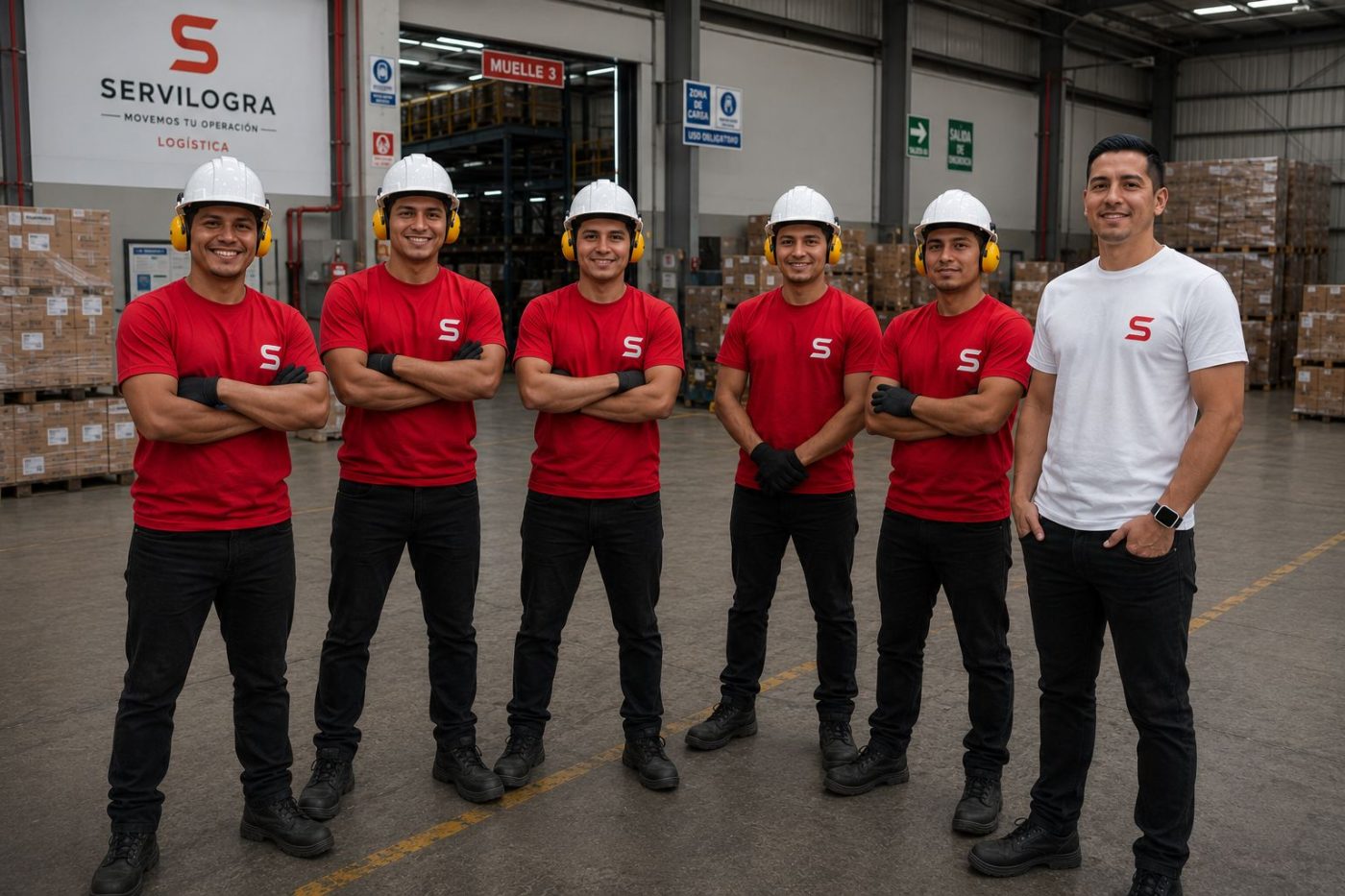 Personal SERVILOGRA realizando limpieza industrial