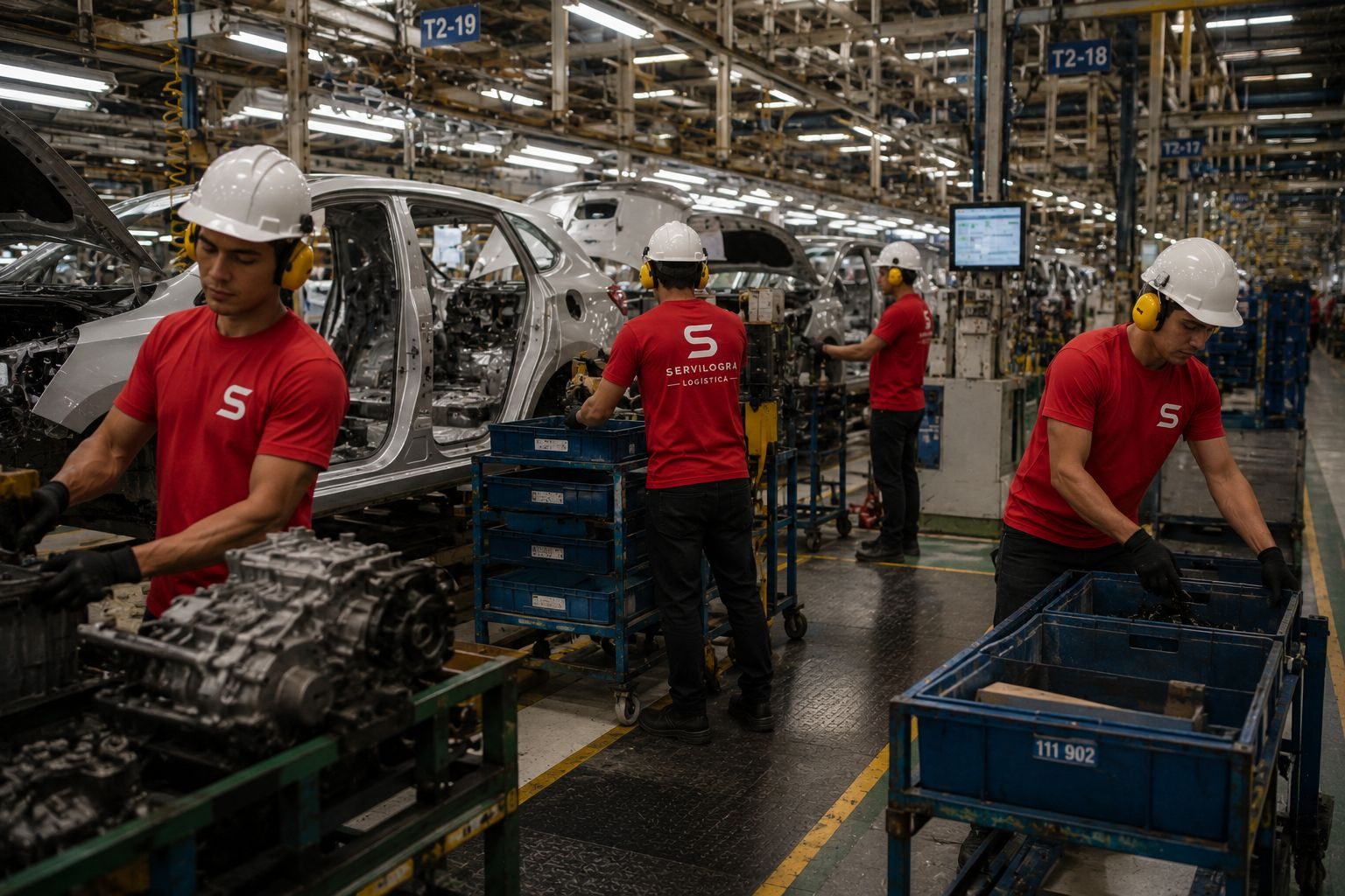 Personal SERVILOGRA en operación industrial