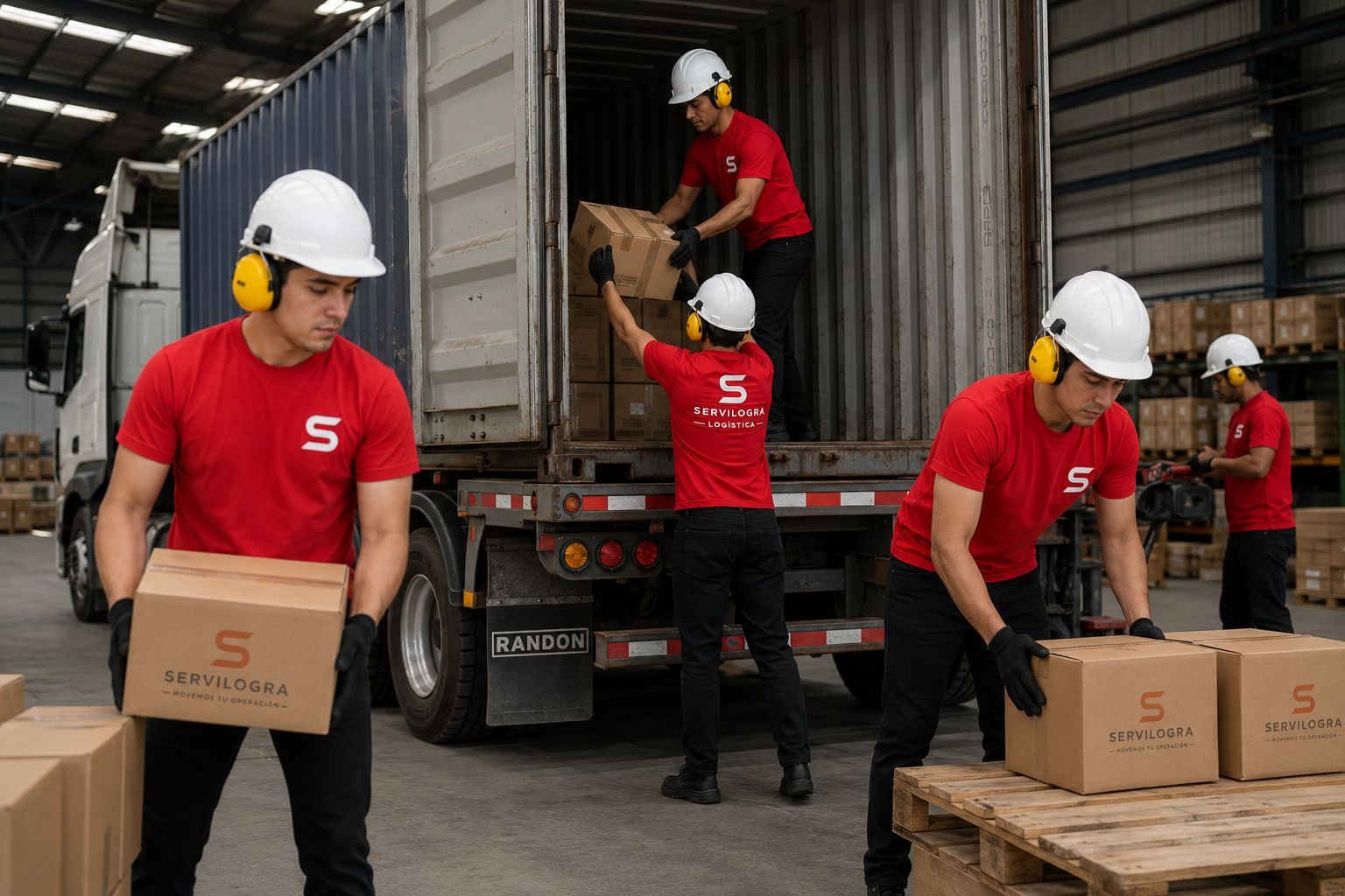 Equipo SERVILOGRA en operación logística